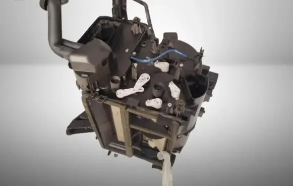 Interior heater climate box assembly