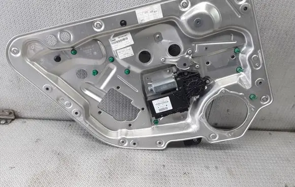 Rear door window regulator with motor