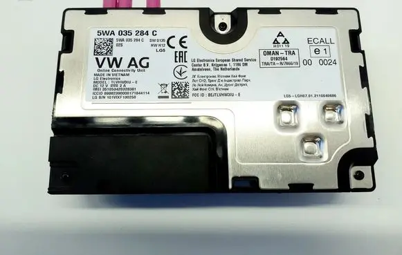 Skoda Octavia Mk4 Bluetooth control unit module 5WA035284C