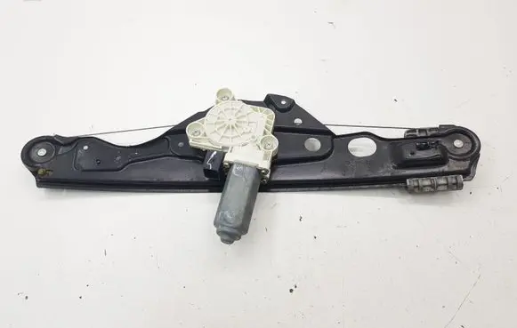 Rear door window regulator with motor
