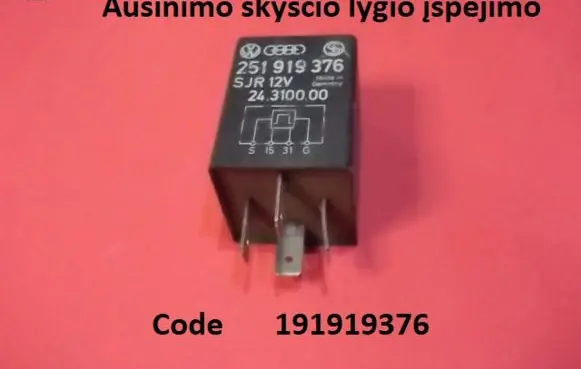 Volkswagen PASSAT B3 Other relay 191919376