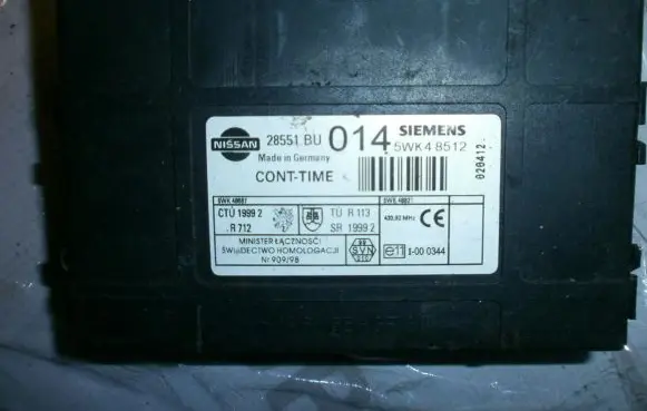 Nissan Almera Tino Comfort/convenience module 28551BU014 5WK48512
