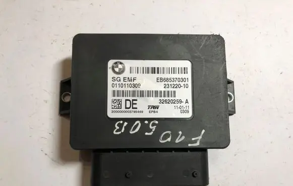 BMW 5 F10 F11 Hand brake control module 32620259A 0110110309 EB685370301