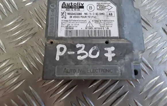 Peugeot 307 Airbag control unit/module 603724900 9653493380 216102810