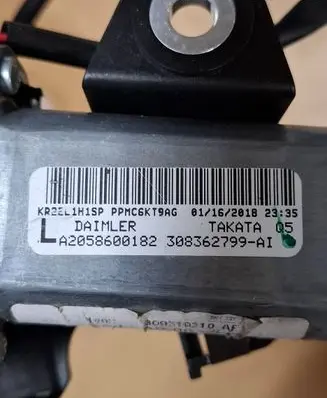 Mercedes-Benz E W213 Seat belt adjustment motor A2058600182 308362799