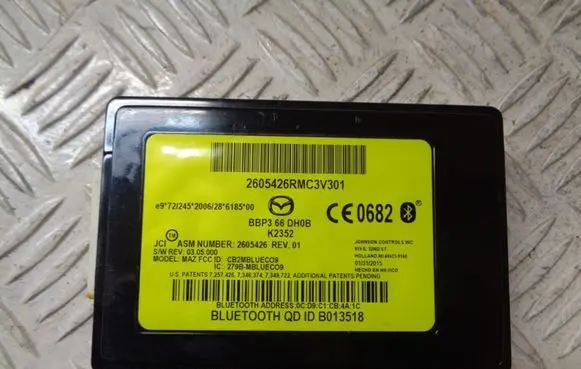 Mazda 2 Bluetooth control unit module BBP366DH0B 2605426RMC3V301