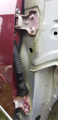 Front door hinge set