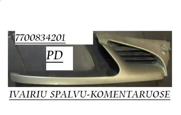 Renault Megane I Front bumper upper radiator grill 7700834201