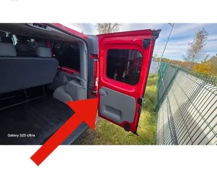 Opel Vivaro Loading door check strap stopper 006259D 66563