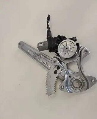 Rear door window regulator with motor
