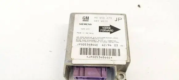 Opel Astra F Airbag control unit/module 90450273 5WK4072