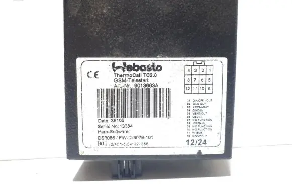 Mercedes-Benz S W221 Auxiliary heating control unit/module 9013663A