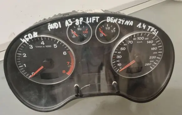 Audi A3 S3 8P Speedometer (instrument cluster) 8P0920931R 0000106401254