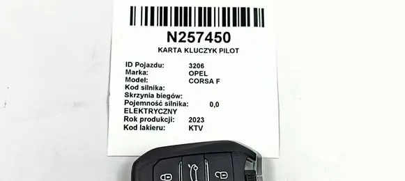 Opel Corsa F Ignition key/card 9840153280
