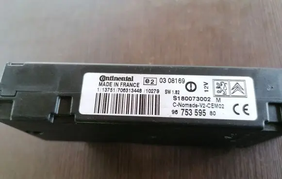 Peugeot 3008 I Bluetooth control unit module 9675359580 S180073002