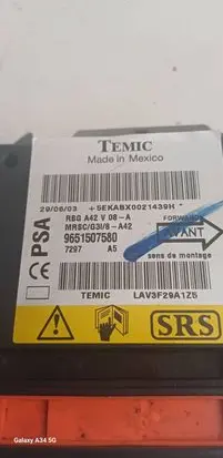 Citroen C3 Airbag control unit/module 9651507580