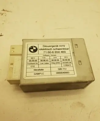 BMW 5 F10 F11 Tow bar trailer control unit/module 71606850460 506712 0000040083