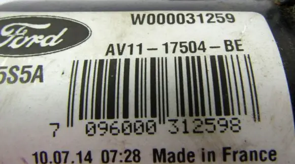 Ford B-MAX Wiper motor AV1117504BE