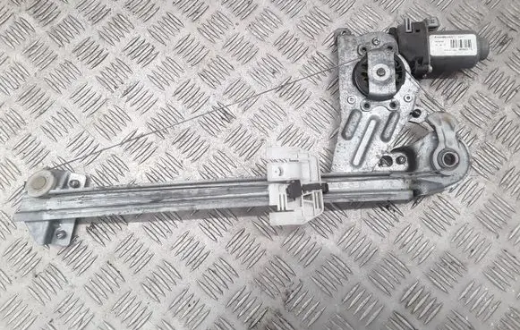 Rear door window regulator with motor