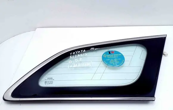 Toyota Avensis T270 Rear vent window glass DOT24M188AS2 43R0048
