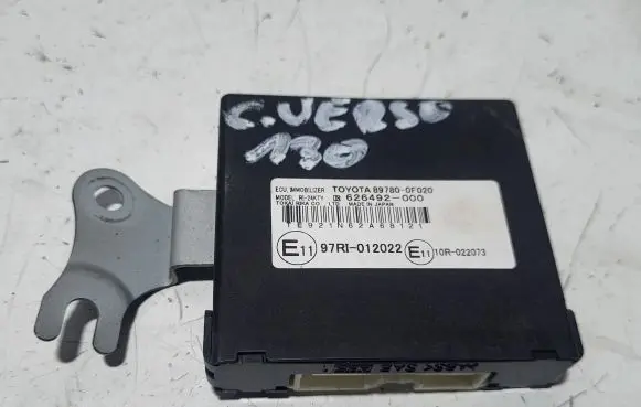 Toyota Corolla Verso AR10 Immobilizer control unit/module 897800F020 97RI012022 626492000