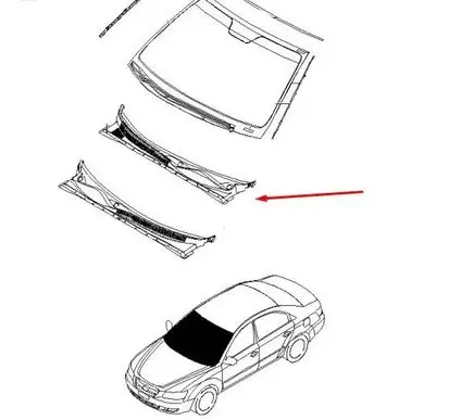 Hyundai Sonata Wiper trim 861503K001