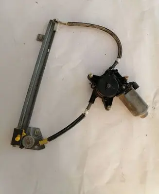Rear door window regulator with motor