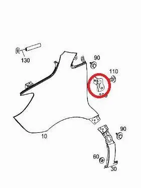 Mercedes-Benz Sprinter W907 W910 Fender mounting bracket A9108811300