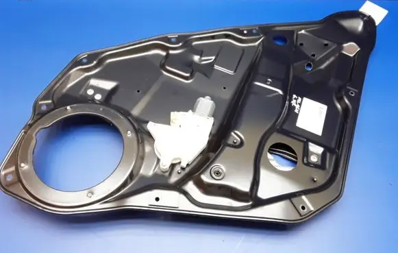 Rear door window regulator with motor