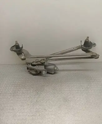 Front wiper linkage and motor
