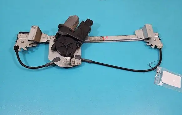 Rear door window regulator with motor