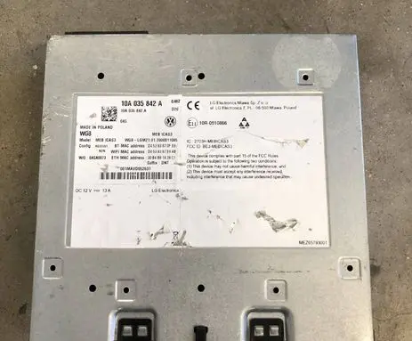 Volkswagen ID.7 MMI control unit 10A035842A