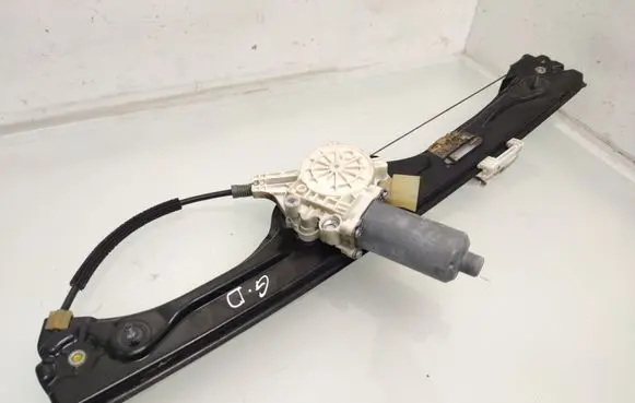 Rear door window regulator with motor