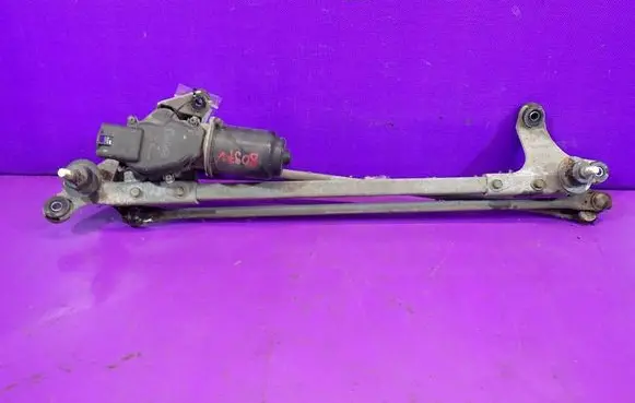 Front wiper linkage and motor