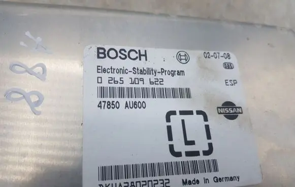Nissan Primera ESP (stability system) control unit 0265109622 47850AU600