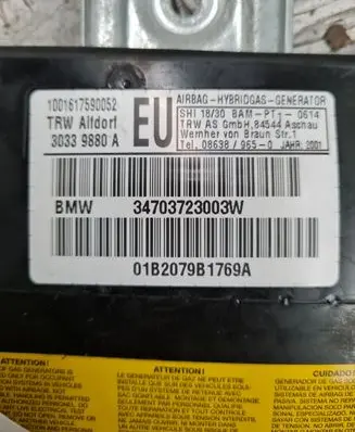 BMW 3 E46 Front door airbag 34703723003W