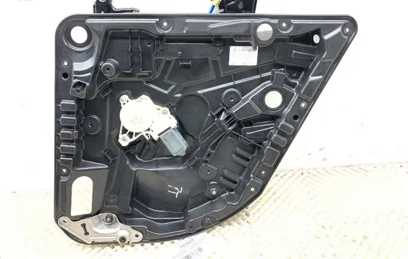 Rear door window regulator with motor