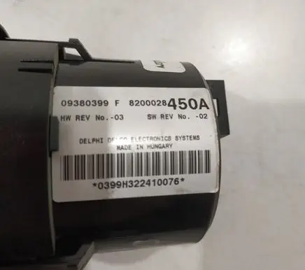 Renault Espace - Grand espace IV Climate control unit 09380399F 09380399 8200028450