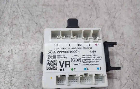 Mercedes-Benz S W222 Door control unit/module A2229001909