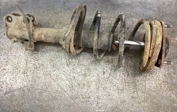 Front shock absorber with coil spring