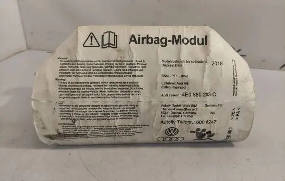Audi A8 S8 D3 4E Passenger airbag 4E0880203C BAMPT11059