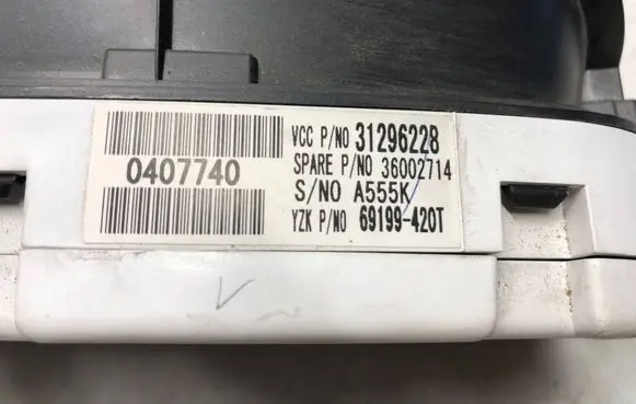 Volvo V50 Speedometer (instrument cluster) 31296228 36002714 69199420T