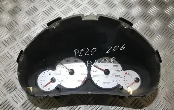 Peugeot 206 Speedometer (instrument cluster) 9648836680 tj2ejv62