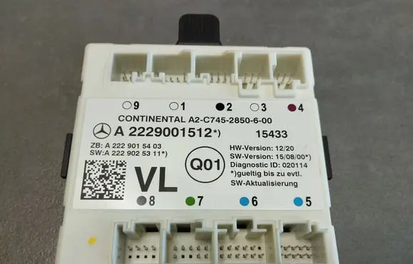 Mercedes-Benz GLC C253 Door control unit/module A2229001512
