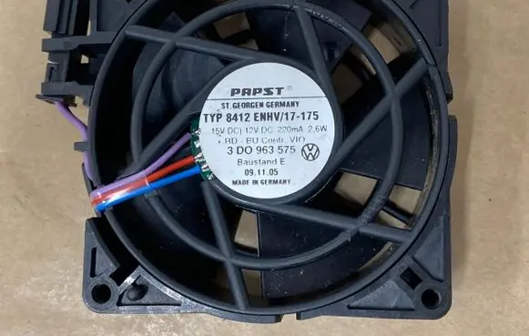 Bentley Continental Seat fan/blower 3D0963575