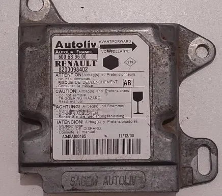 Renault Kangoo I Airbag control unit/module 8200098402 600589600 A345AI00185