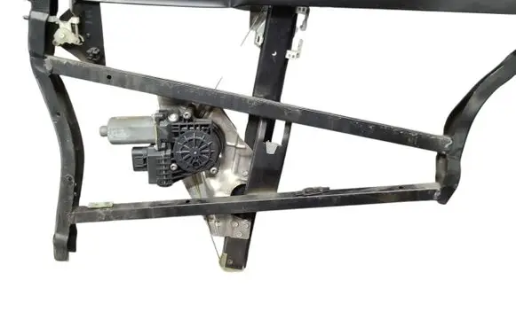 Rear door window regulator with motor