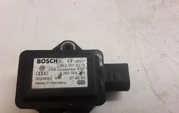 Audi A4 S4 B6 8E 8H ESP acceleration yaw rate sensor 8E0907637A 0265005245 1275100384