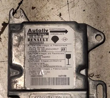 Opel Movano A Airbag control unit/module 550752200 8200028093 9358EC00665