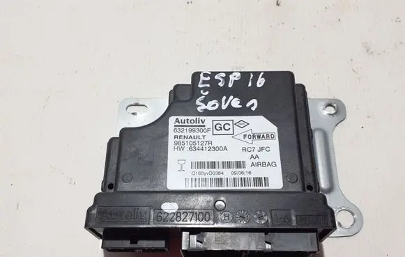 Renault Espace V (RFC) Airbag control unit/module 985105127R